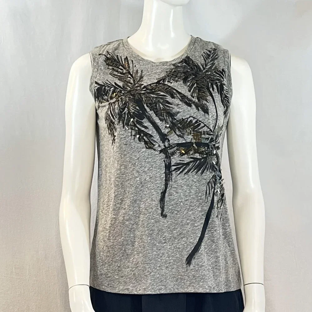 Palm Tree Graphic Tee With Sequins | J Crew